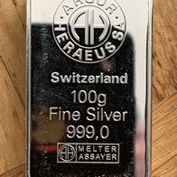 Silberbarren Argor Heraeus 100g / 999er Silber
