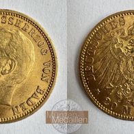 Deutschland Kaiserreich Goldmünze 7,97 g. Baden 20 Mark 1911 G, Friedrich II