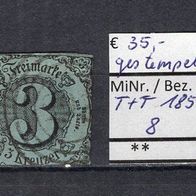 Thurn und Taxis 1852 Freimarken: Ziffern im Quadrat oder Kreis MiNr. 8 gestempelt