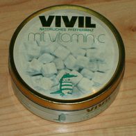 Alte Dose VIVIL Pferfferminz Vitamin C DROPS BONBON um 1985 A. Müller