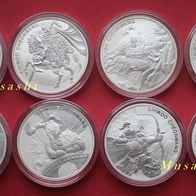 8 x 1 Oz Unze Chiwoo Cheonwang Südkorea Set Serie, 2016 - 2023, 8 x 1 Clay, KOMSCO st
