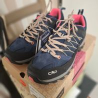 Neue, ungetragene CMP Trekkingschuhe Low Rigel Gr. 41 Blue-Corallo