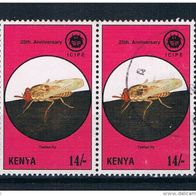 02) Kenia/Kenya 1995 Insekten Mi. Nr. 630 waagr. Paar gestempelt
