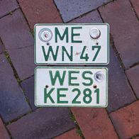 Nummernschild / Autokennzeichen Trecker Landwirtschaft ME / WES