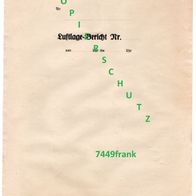Alter original blanco Luftlagebericht Gefechtsstand ca. DIN A4 Wehrmacht WH RAR