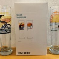 Ritzenhoff - 2er Set Weizenbierglas 8093001 - Entdecker #1 + #2 Motiv: Pinguin