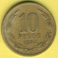 Chile 10 Pesos 1984