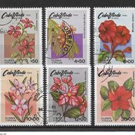 03) Kap Verde 1980 Blumen Mi. Nr. 425-30 kpl. Satz gestempelt