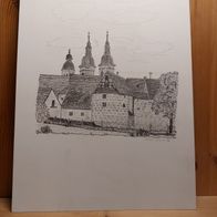Original Bleistiftzeichnung Spalt 1982 - Konrad Bößenecker