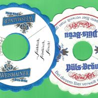 Pilsdeckchen Tropfdeckchen, Püls-Bräu 2x