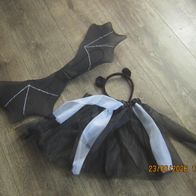 Kd Helloween Kleid Flügel und Haarreif größe 110-116 tüll