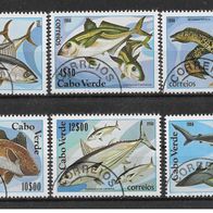 06) Kap Verde 1980 Fische Mi. Nr. 419-24 kpl. Satz gestempelt