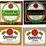 Bieretiketten Brauerei Gundel Kammerstein-Barthelmesaurach Lkr. Roth Mittelfranken