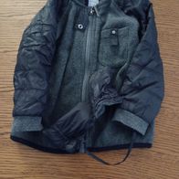 Fleecejacke schwarz-grau mit Handschuhen 80 Bellybutton
