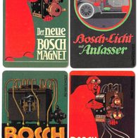 4 Telefonkarten - K 953 , 955, 957 , 958 von 1993 , BOSCH , leer