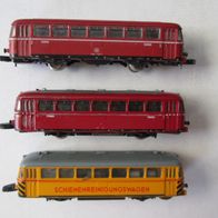 Märklin Spur Z 3 x Schienenbus einer als Schienenreinigungswagen *