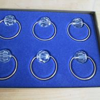 Swarovski Serviertenringe 6 Stück vergoldet mit OVP *