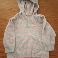 Pullover mit Kaputze grau-rosa 86 HM