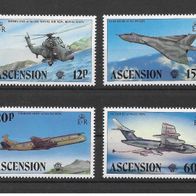 08) Ascension 1983 Flugzeuge Mi. Nr. 341-44 kpl. Satz postfrisch