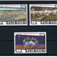 09) Ascension 1976 Raumfahrt Mi. Nr. 215-17 kpl. Satz postfrisch