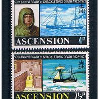 10) Ascension 1972 Schiffe Mi. Nr. 161/62 postfrisch
