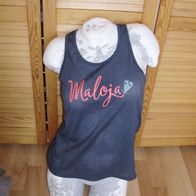 Maloja Top Sport Netzmuster grau Print Gr S