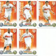 5 Match Attax Cards - VfB Stuttgart - TOPPS 08/09