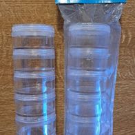 Neu! 12 Tackle Box Dose Schraubdose 5 x 3cm Grebenstein Wirbel Haken Transparent