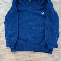 Pullover blau Uni 80 Benetton