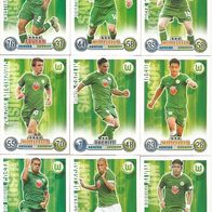 9 Match Attax Cards - VfL Wolfsburg - TOPPS 08/09