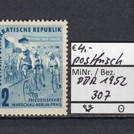 DDR 1952 Internationale Radfernfahrt für den Frieden MiNr. 307 postfrisch