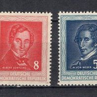 DDR 1952 Händelfest Halle (Saale): Berühmte Komponisten MiNr. 308 - 310 postfrisch