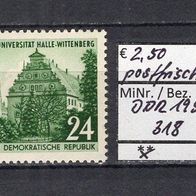 DDR 1952 450 Jahre Universität Halle-Wittenberg MiNr. 318 postfrisch