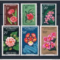 11) Kamerun 1966 Blumen Mi. Nr. 463-68 kpl. Satz postfrisch