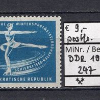 DDR 1950 Erste Wintersportmeisterschaften der DDR, Schierke MiNr. 247 postfrisch