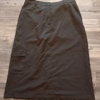 Mittellanger Rock Khaki-grau 38