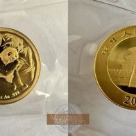 Goldmünze 1/20 Unze 20 Yuan 2007 Panda mit Jungtier