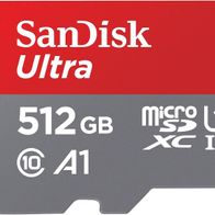 SanDisk Speicherkarte MicroSDXC Ultra 512GB incl. SD Adapter