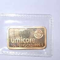 10g Umicore Goldbarren