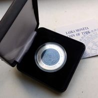 Lettland 1 Lats 2004 Silber/Niob - Time - die Zeit - selten