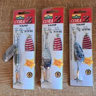 Neu! 3 Weitwurf Blinker Spinner Cormoran Cora Z Vamp SR Gr: 5 = 12g Hecht Zander