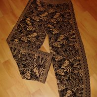 Zara Hose weites Bein Muster braun schwarz M