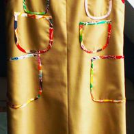 Damen Woll Kleid Sarafan mit 8 Taschen Hell Braun Gr. 40-42