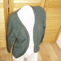 Strickjacke Cardigan grün meliert M passend