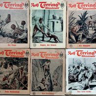 6 x Rolf Torring´s Abenteuer , Roman-Hefte , 40 Pf. Ausgaben