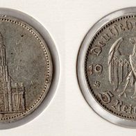 III. Reich 5 Reichsmark 1935 -A- "Garnisonskirche" Jaeger 357. Silber .900er