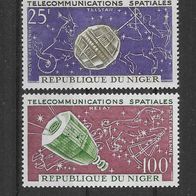 18) Niger 1964 Raumfahrt Mi. Nr. 59/60 kpl. Satz postfrisch
