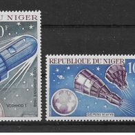 21) Niger 1966 Raumfahrt Mi. Nr. 137/38 kpl. Satz postfrisch