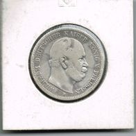 2 Mark 1876 Wilhelm Deutscher Kaiser König v. Preussen B