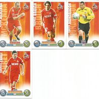 4 Match Attax Cards - 1. FC Köln - TOPPS 08/09